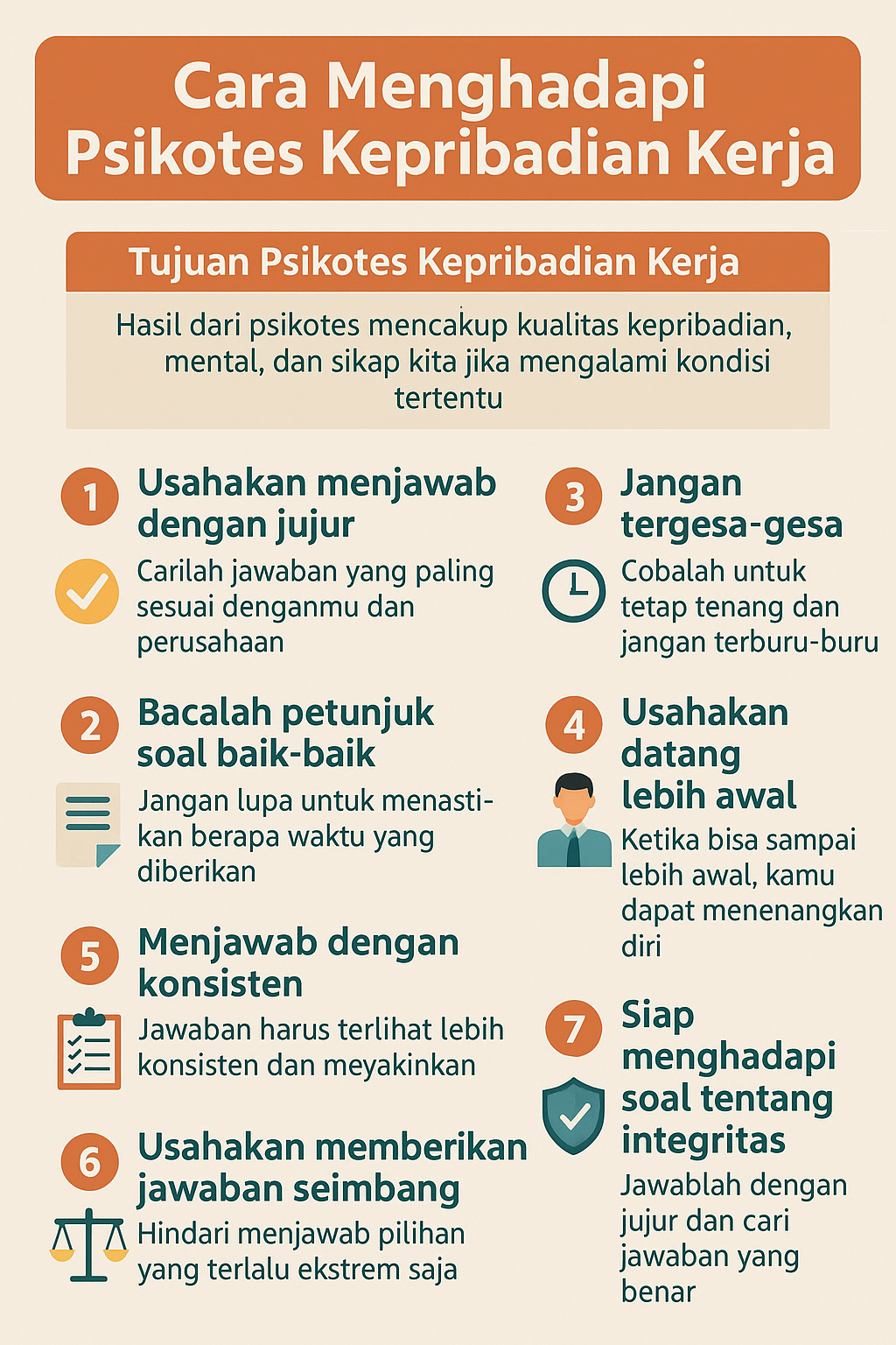 infografik Psikotes Kepribadian Kerja